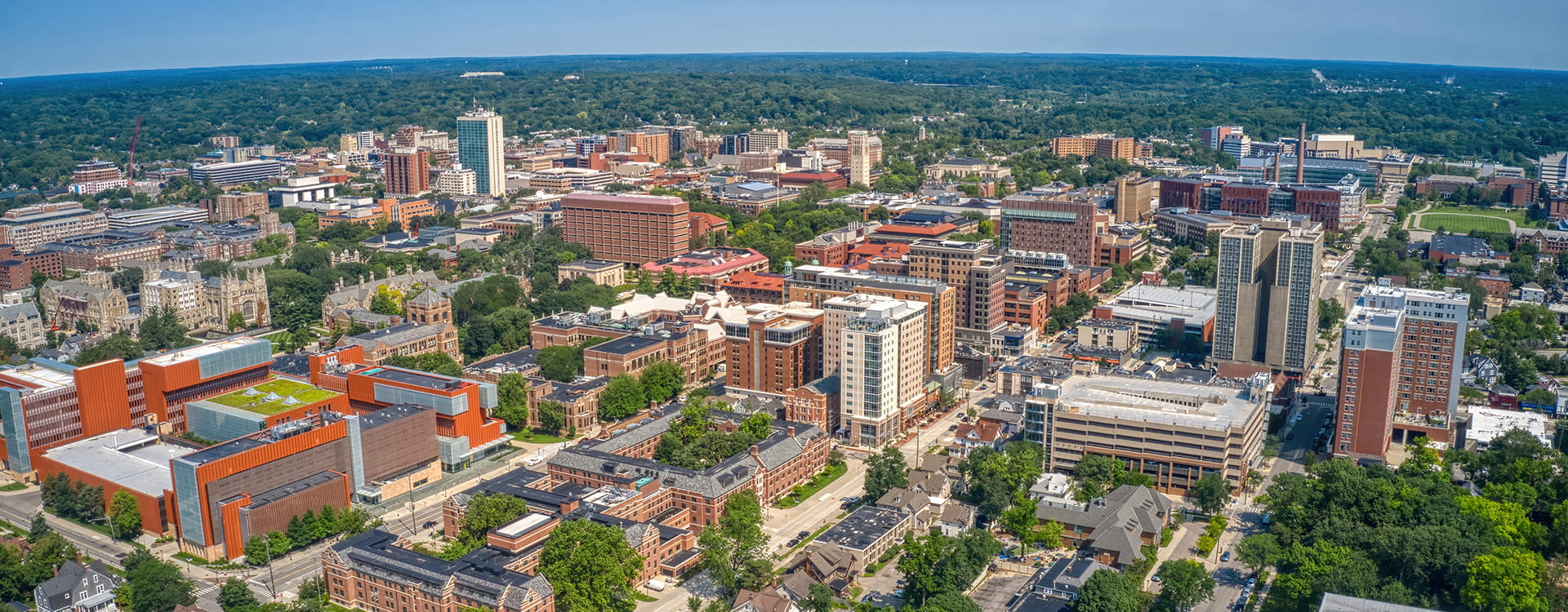 Michigan Town Drone Shot